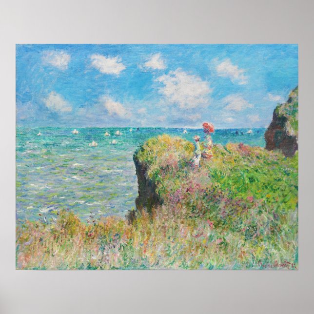 Affiches Monet Cliff Walk at Pourville (Devant)