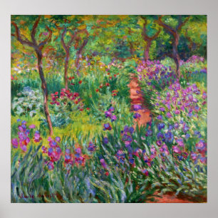 Affiches Monet Iris Garden à l'affiche de Giverny