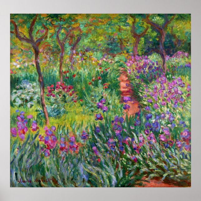 Affiches Monet Iris Garden à l'affiche de Giverny (Devant)