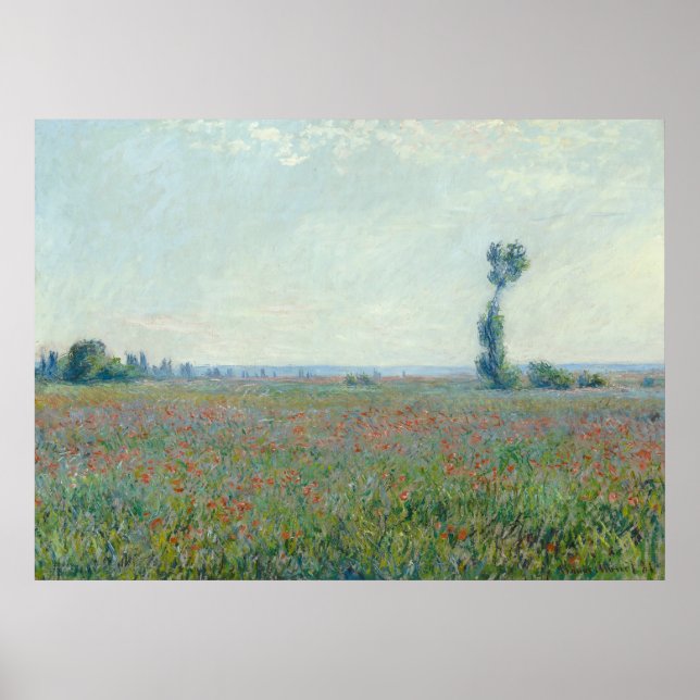 Affiches Monet, terrain de pavot (Devant)
