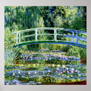 Affiches Monet - Water Lily Pond & Japanese Bridge