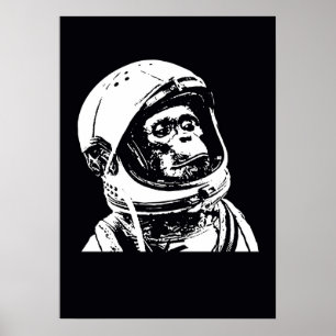 Affiches Monkey astronaute