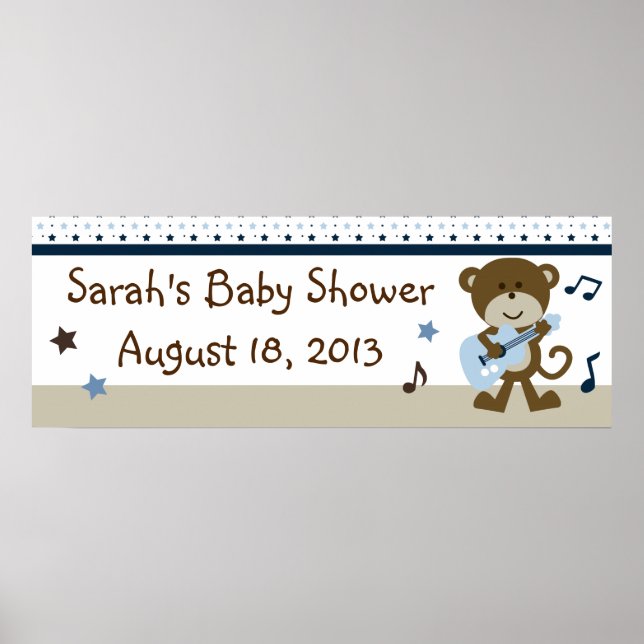 Affiches Monkey Rocker/Rock et Roll Poster/Bannière (Devant)