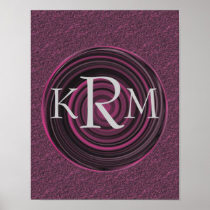 Affiches Monogramme Vos Initiales Tourbillons De Prune Pers