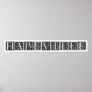 Affiches Monogrammes floraux vintages