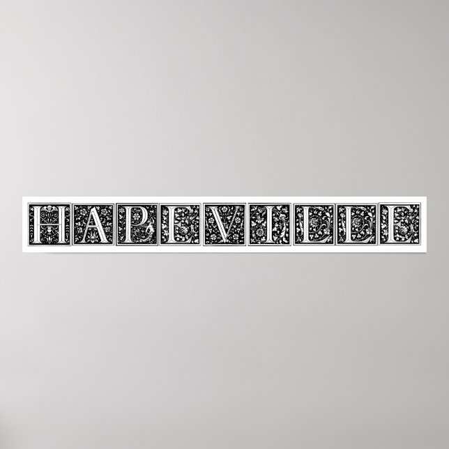 Affiches Monogrammes floraux vintages (Devant)