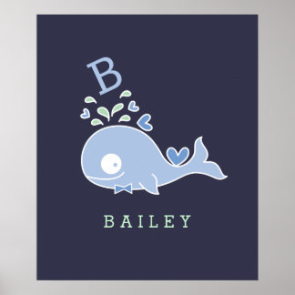 Affiches Monsieur Bale noeud papillon monogramme garçon nur