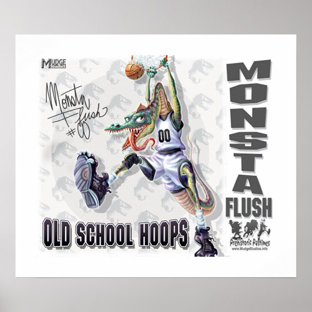 Affiches Monsta Flush Dinosaur Basket (Devant)