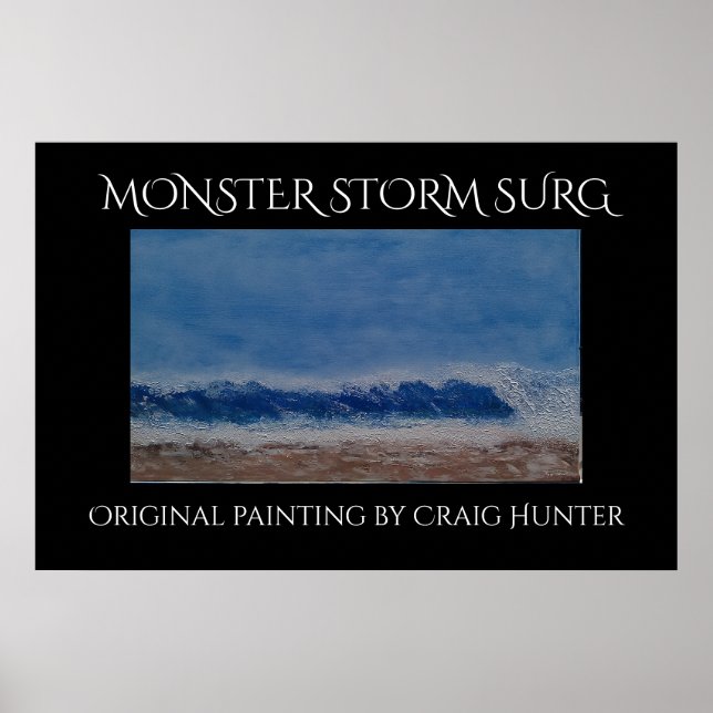 Affiches Monster storm surf (Devant)