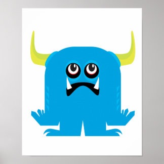 Affiches monstre bleu