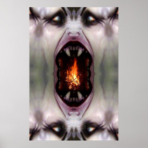 Affiches Monstre dans la cheminée