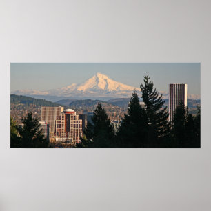 Affiches Mont Hood du pont Vista en hiver