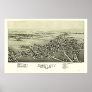 Affiches Mont Joy, PA Carte panoramique - 1894