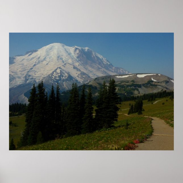 Affiches Mont Rainier depuis le sentier Sourdough Ridge (Devant)
