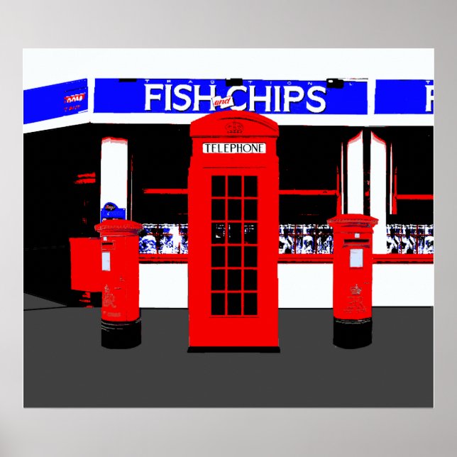 Affiches Montage d'icônes anglais (Devant)