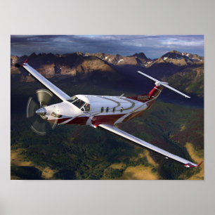 Affiches Montagne pilotant PC-12