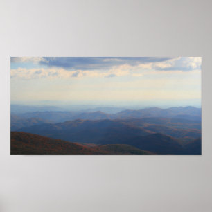 Affiches Montagnes Blue Ridge en automne, Caroline du Nord