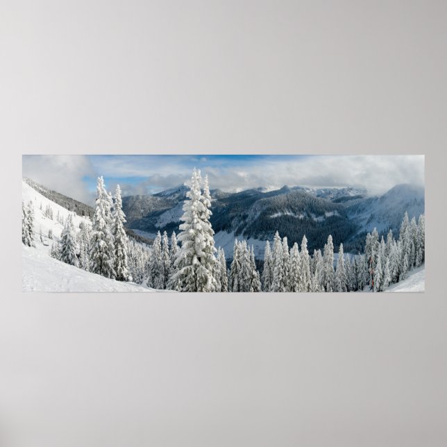 Affiches Montagnes en hiver (Devant)
