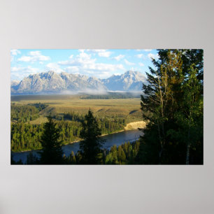 Affiches Montagnes et rivière de Jackson Hole