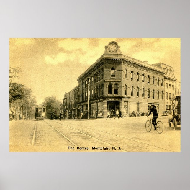 Affiches Montclair, Immeuble de la grue NJ, 1915 Vintage (Devant)