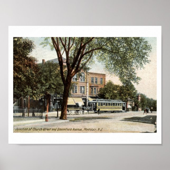 Affiches Montclair NJ 1908 Vintage (Devant)