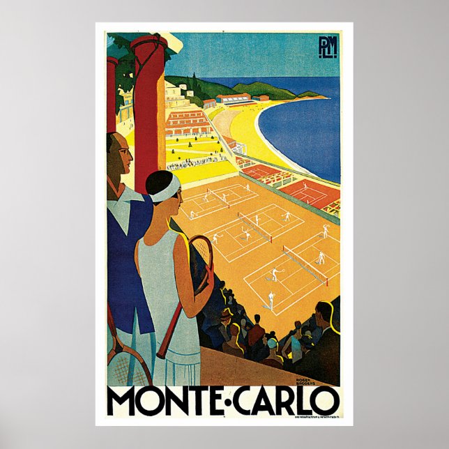 Affiches Monte Carlo Monaco Vintage (Devant)