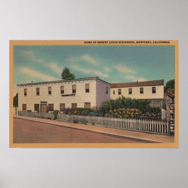 Affiches Monterey, CA - Accueil de Robert Louis Stevenson (Devant)