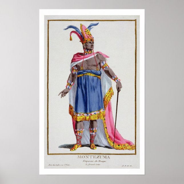 Affiches Montezuma, Empereur du Mexique (1466-1520) 1780 (Devant)