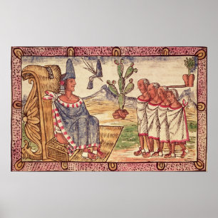 Affiches Montezuma II et ses représentants espagnols