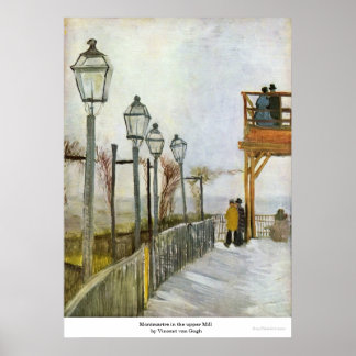 Affiches Montmartre dans le Moulin supérieur par Vincent va