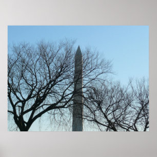 Affiches Monument de Washington dans le paysage d'hiver I