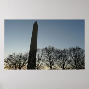 Affiches Monument de Washington dans le paysage d'hiver II
