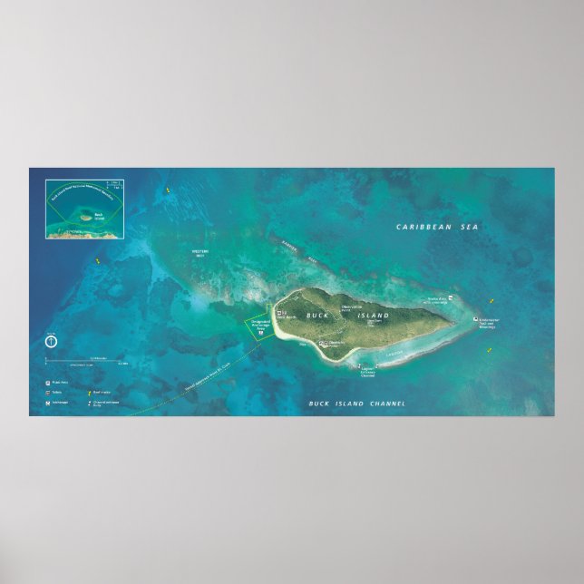 Affiches Monument national de Buck Island Reef (Devant)