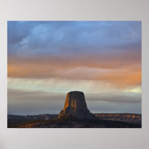 Affiches Monument national de Devils Tower, Orage au couche