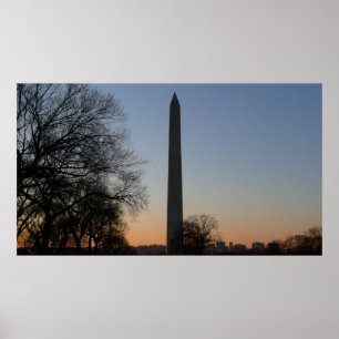Affiches Monument Washington au coucher du soleil à DC