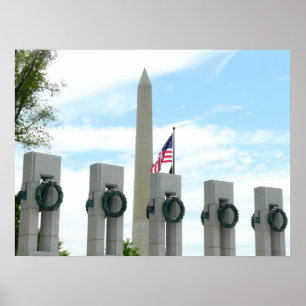 Affiches Monument Washington et mémorial de la Seconde Guer