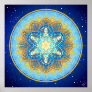 Affiches Moon Merkaba Mandala