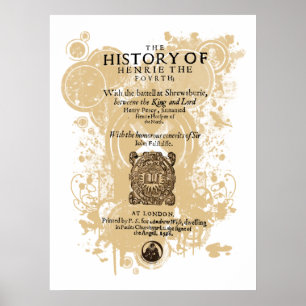 Affiches Morceau avant de la partie I Quarto de Shakespeare