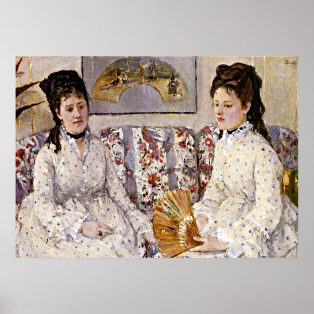 Affiches Morisot : Deux soeurs sur un canapé (Devant)