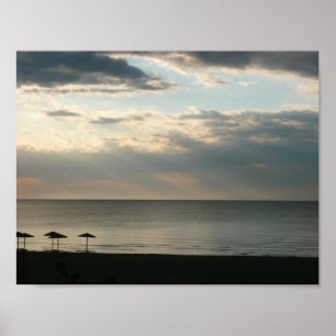 Affiches Morning sky over beach in Greece Scenery Photo