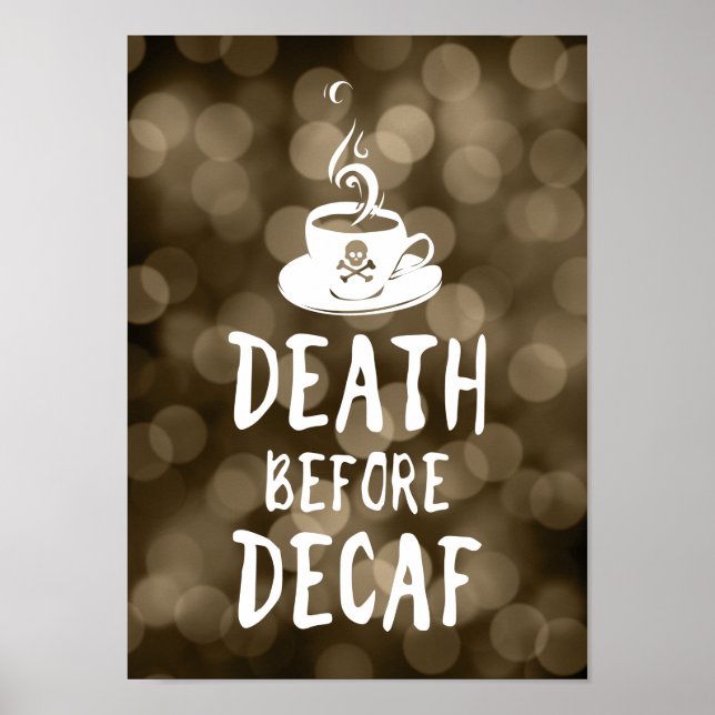 Affiches mort avant café décaf (Devant)