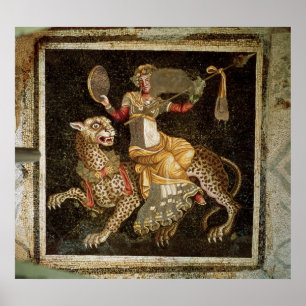 Affiches Mosaïque de Dionysus chevauchant un Leopard c.180