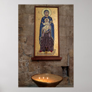 Affiches Mosaïque de Marie et Jésus