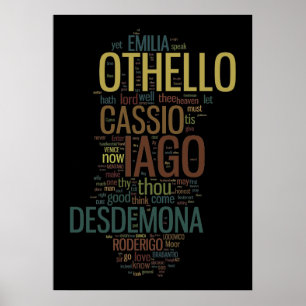 Affiches Mosaïque du mot Othello