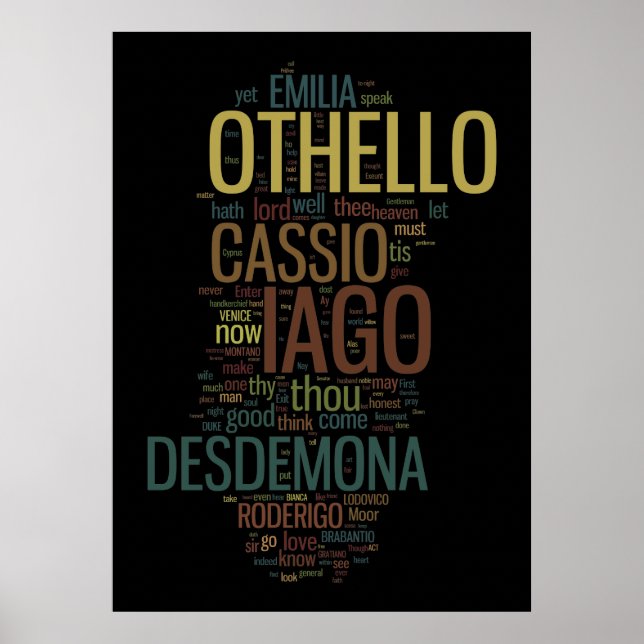 Affiches Mosaïque du mot Othello (Devant)