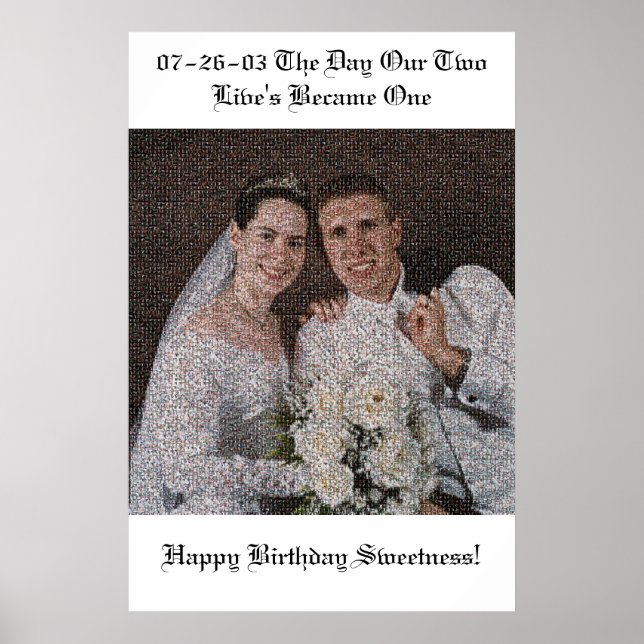 Affiches Mosaïque mariage (Devant)