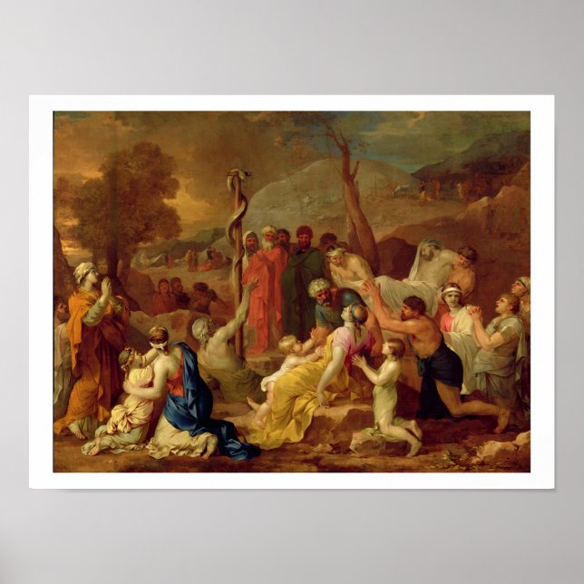 Affiches Moses and the Brazen Serpent, c.1653-54 (Devant)