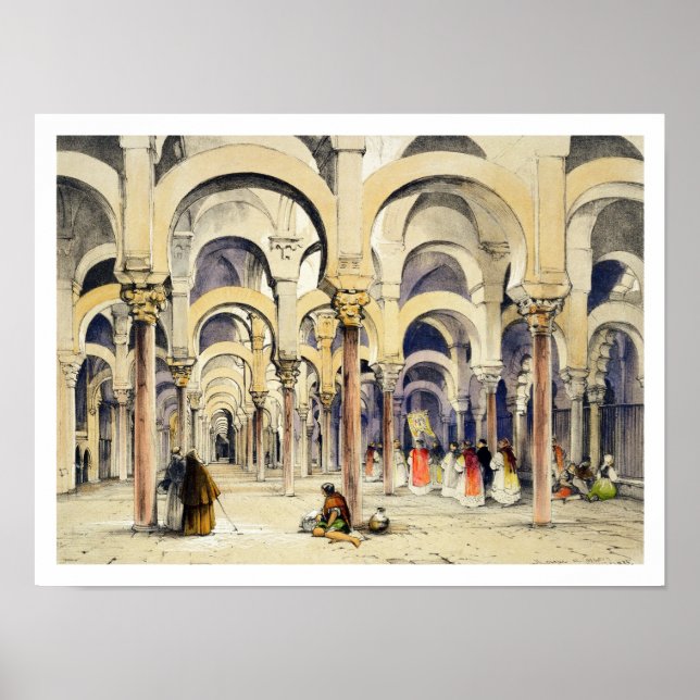 Affiches Mosquée à Cordoue, de 'Sketches of Spain', grava (Devant)