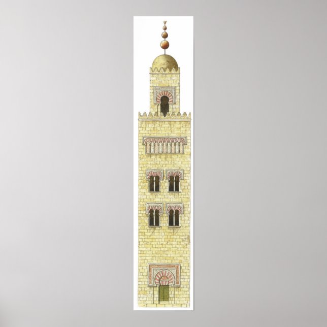 Affiches Mosquée de Cordoue Espagne. minaret du Xe siècle. (Devant)