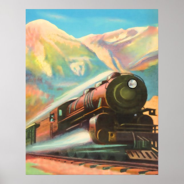 Affiches Moteur de train Locomotive (Devant)